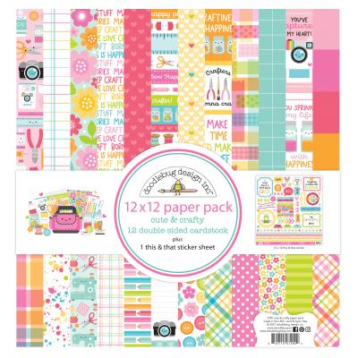 Doodlebug Cute & Crafty Designpapier - Paper Pack